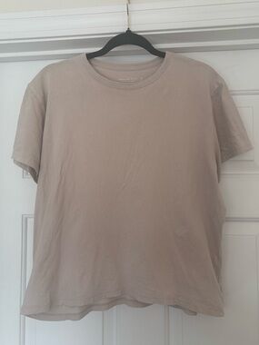 Abercrombie & Fitch Light Taupe Short Sleeve Tee Basic Essential Size XL
